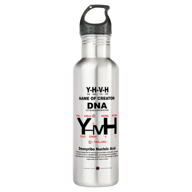 YHVH-DNA Chemical Bond Edelstahlflasche (Vorderseite)