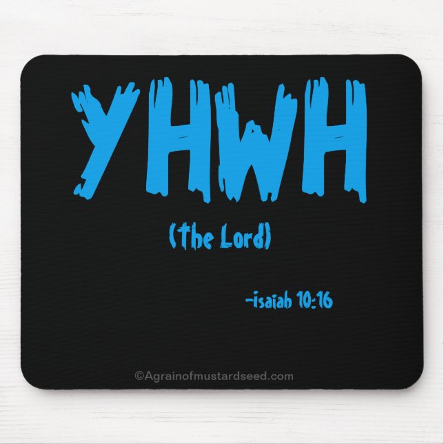 YHWH Bible Quotes Mousepad (Vorne)