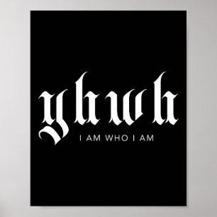 Yhwh Christlich Streetwear Ästhetische Bibel-Schri Poster
