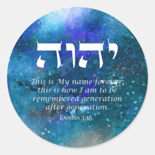 YHWH - Der Name des klassischen Rundklebers Gottes Runder Aufkleber