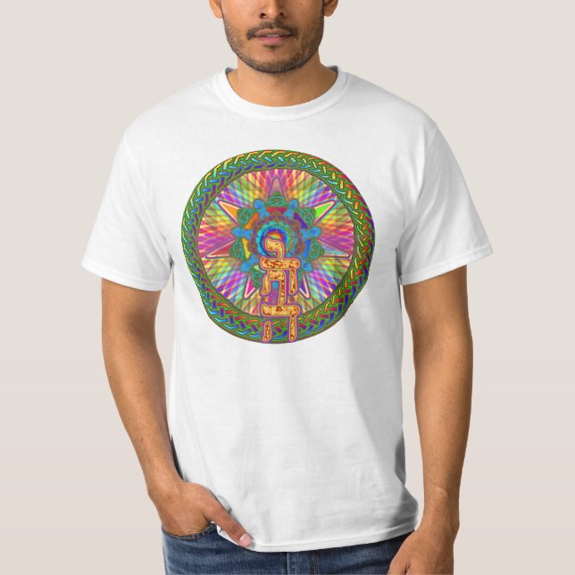 YHWH Mann w/rainbowbraid T-Shirt (Vorderseite)