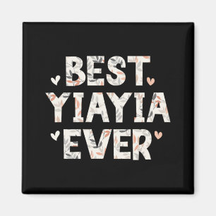 Yiayia Ever Floral Family Liebe Herz Yia-yia Magnet