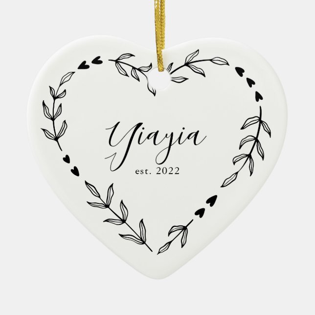 Yiayia Jahr Osten. Weihnachtsschmuck Keramik (Vorne)