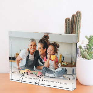 Yiayia Script Overlay   Wir Liebe Sie Fotoblock