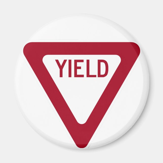 Yield-Zeichen Magnet (Vorne)