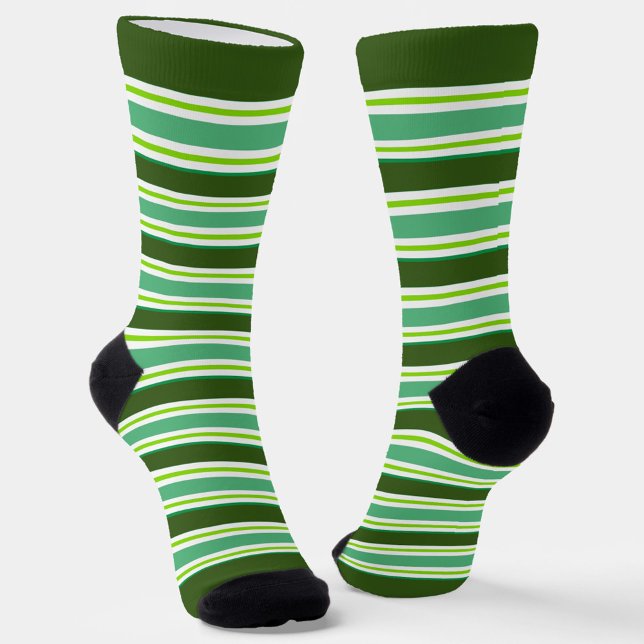 Yikes! Green Stripes! All-Over-Print Socks Socken (Von Creator hochgeladen)