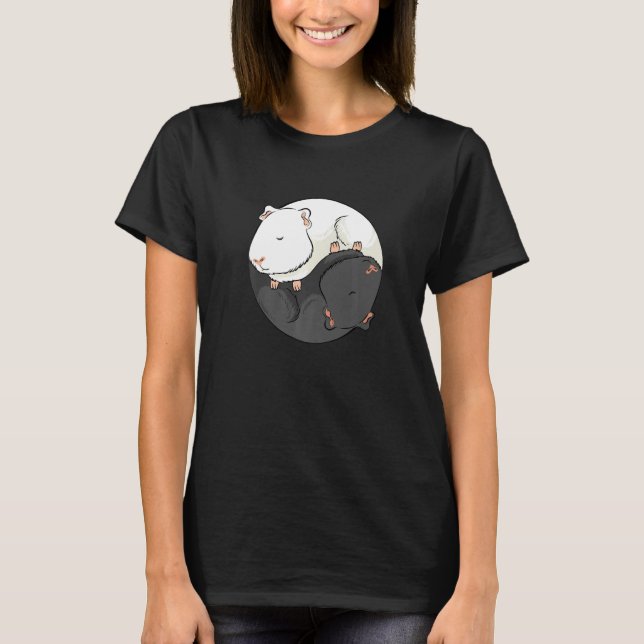 Yin and Yang Guinea Pig Opposites for Guinea Pig T-Shirt (Vorderseite)