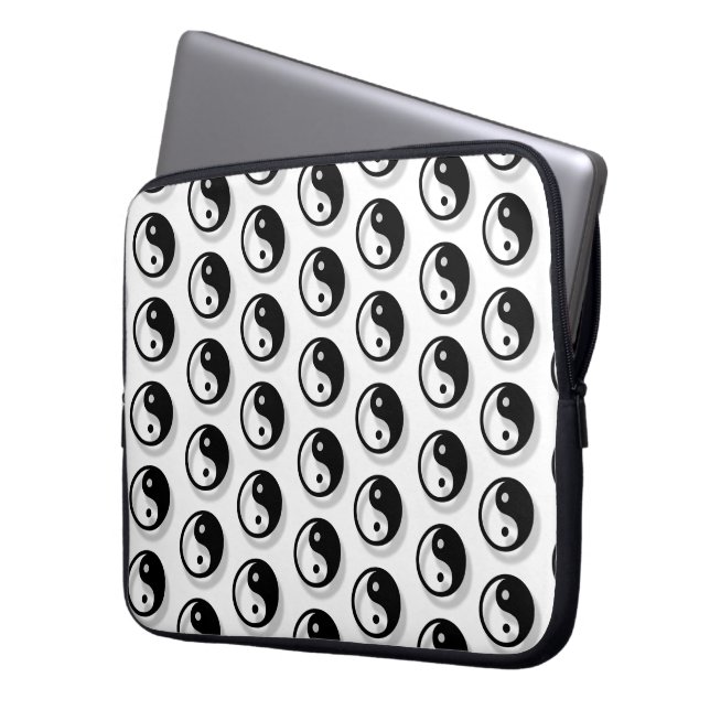 Yin and Yang Pattern Laptopschutzhülle (Vorderseite Links)