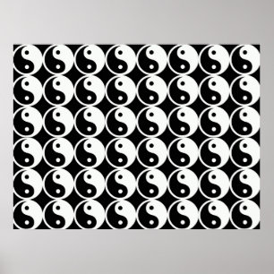 Yin and Yang Pattern Poster
