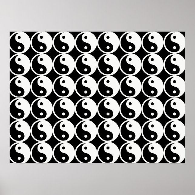 Yin and Yang Pattern Poster (Vorne)