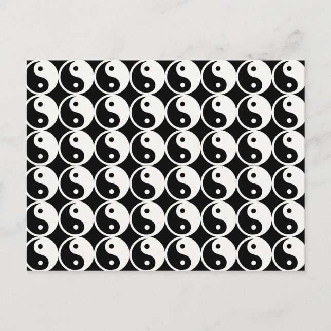 Yin and Yang Pattern Postkarte (Vorderseite)