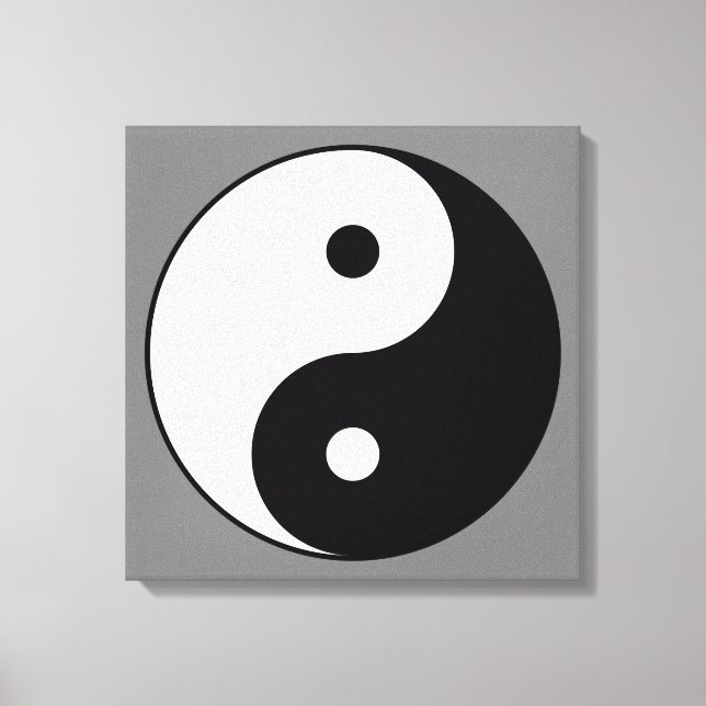 Yin and Yang Symbol (Chinesischer Taoist Taijitu) Leinwanddruck (Vorderseite)