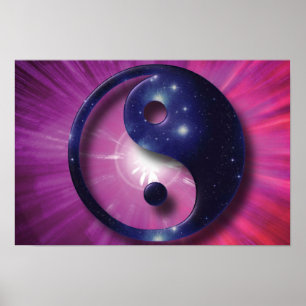 Yin and Yang Universe Print Poster