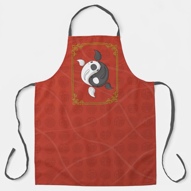 Yin et Yang le tablier d'impression Koi (Recto)