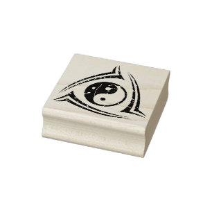 Yin u. Yangs Stammes- Tätowierung + Ihre Ideen Gummistempel