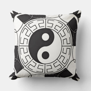 Yin und Yang asiatisches Symbol Kissenbezug Kissen