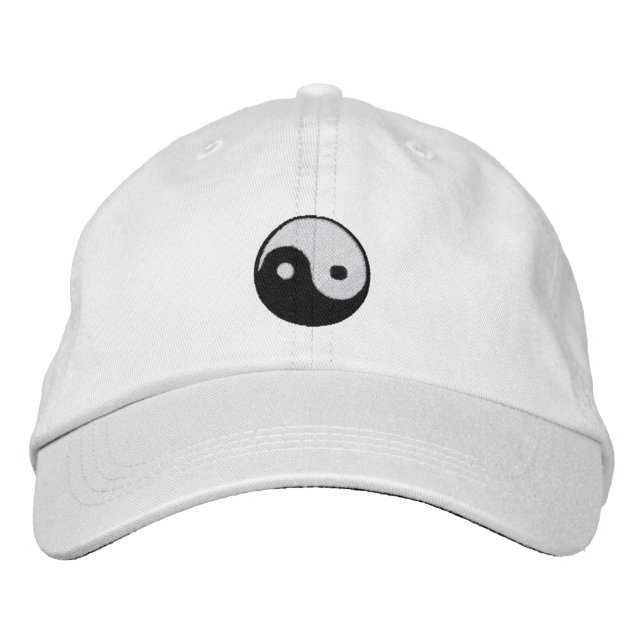 Yin und Yang Bestickte Baseballkappe (Vorderseite)