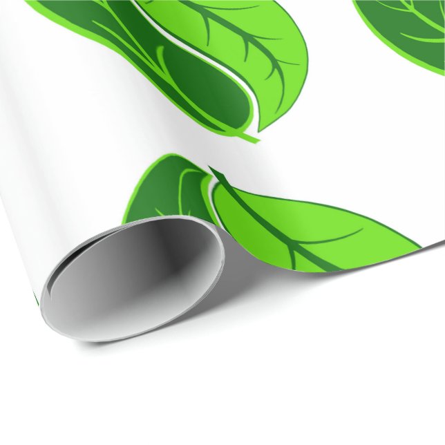 Yin und Yang Blätter Geschenkpapier (Rolleneckpunkt)