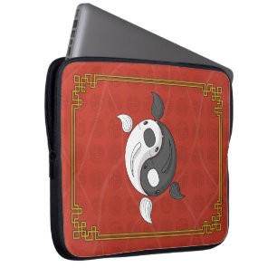 Yin und Yang das Koi-Laptop-Sieb Laptopschutzhülle