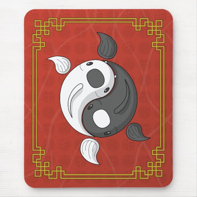 Yin und Yang das Koi Mousepad (Vorne)