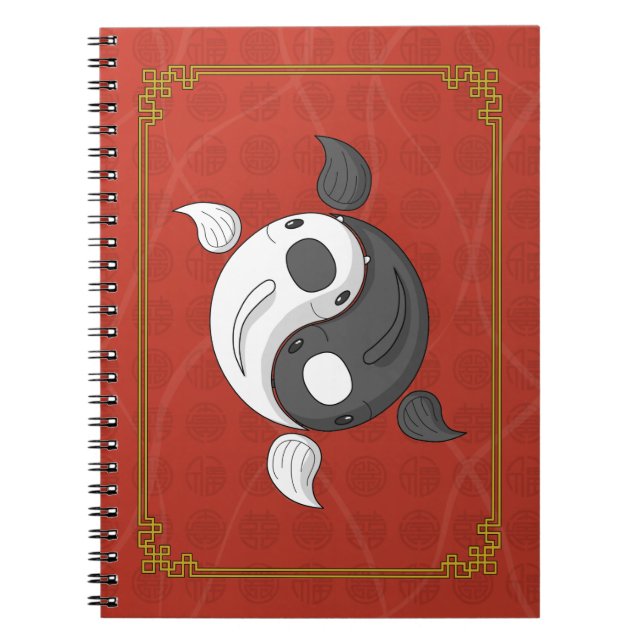 Yin und Yang das Koi-Notebook Notizblock (Vorderseite)
