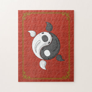 Yin und Yang das Koi Puzzlespiel