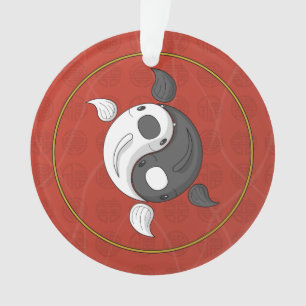 Yin und Yang die Koi-Acrylschmuck Ornament