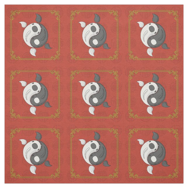 Yin und Yang die Koi Fabric Stoff (Muster)