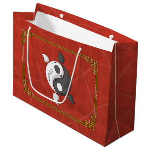 Yin und Yang die Koi-Geschenktasche Große Geschenktüte