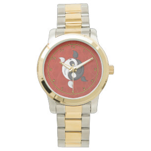 Yin und Yang die Koi Watch Armbanduhr
