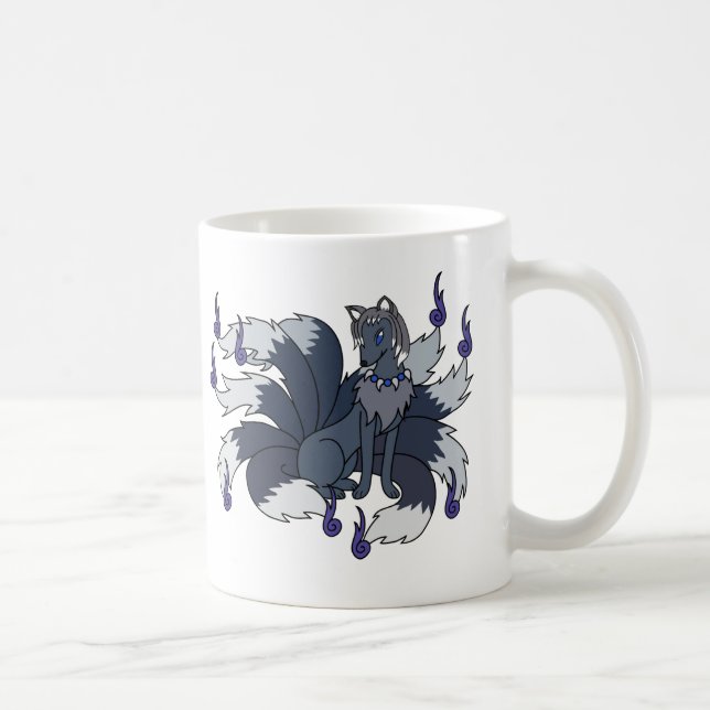 Yin und Yang die neun angebunden (Kitsune) Kaffeetasse (Rechts)