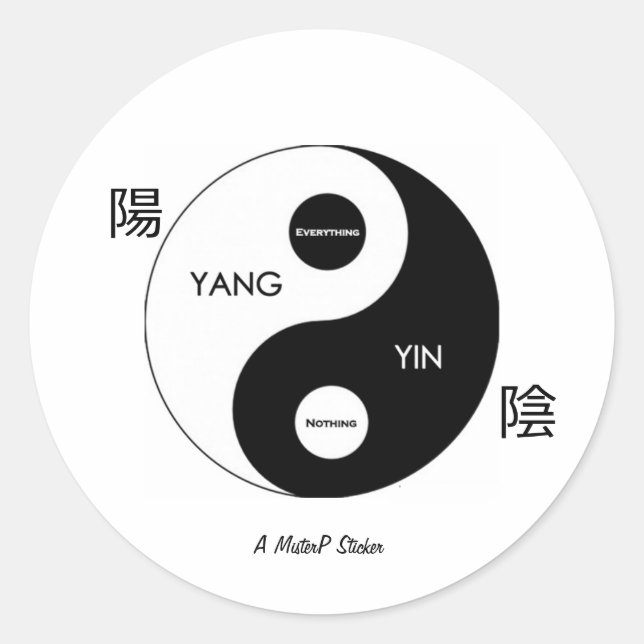 Yin und Yang - Ein MisterP-Sticker Runder Aufkleber (Vorderseite)