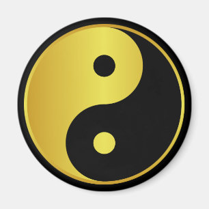Yin und Yang   Goldasianische Philosophie zen Magnet