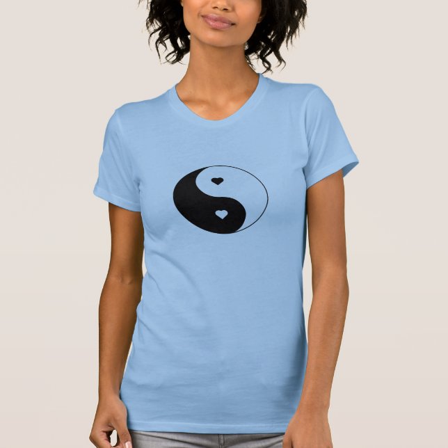 Yin und Yang Herz T-Shirt (Vorderseite)