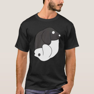 Yin und Yang Hund Pose Dog Thema Meditation Acro H T-Shirt