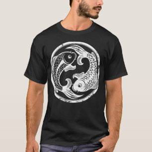 Yin und Yang japanische Koi-Fische Sakura-Kunst T-Shirt