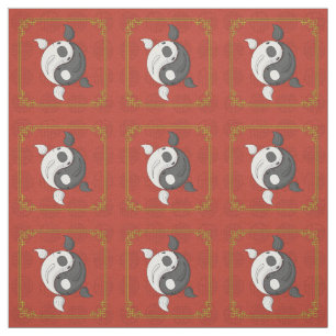 Yin und Yang Koi Stoff