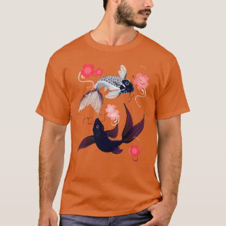 Yin und Yang Koi und Kirschblüten Junge T-Shirt