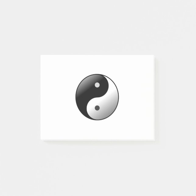 Yin und Yang Post-it Klebezettel (Vorderseite)