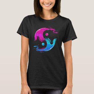 Yin und Yang Qi Gong Tai Chi Synthwave Fusion Wate T-Shirt