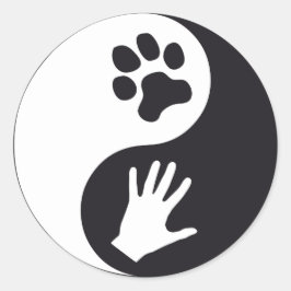 Yin und Yang Runder Aufkleber