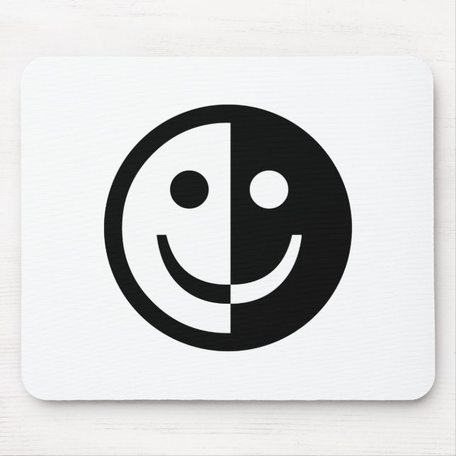 Yin und Yang-smiley Mousepad (Vorne)