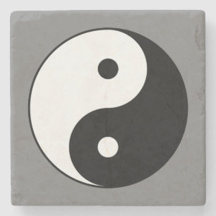 Yin und Yang-Symbol (chinesisches taoistisches Tai Steinuntersetzer