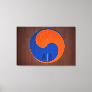 Yin und Yang-Symbol, Südkorea Leinwanddruck