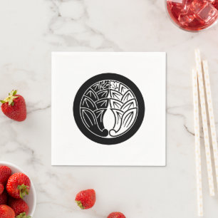Yin und Yang umarmen japanische Ingwer im Kreis Serviette
