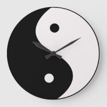 Yin und Yang-Wanduhr