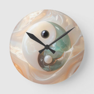 YIN UND YANG - Yijing Runde Wanduhr