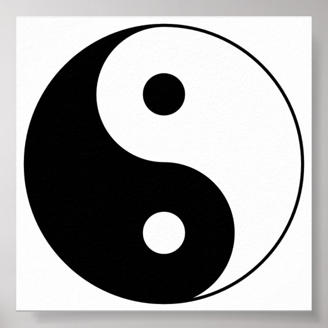 Yin_Yang2 Black and White Poster (Vorne)