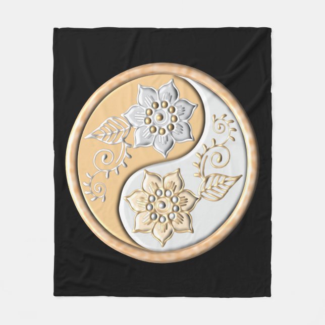 Yin Yang 1  Fleecedecke (Vorderseite)