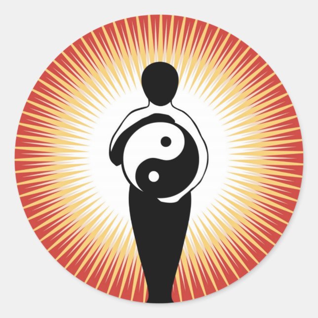 Yin Yang Abbildung Aufkleber (Vorderseite)